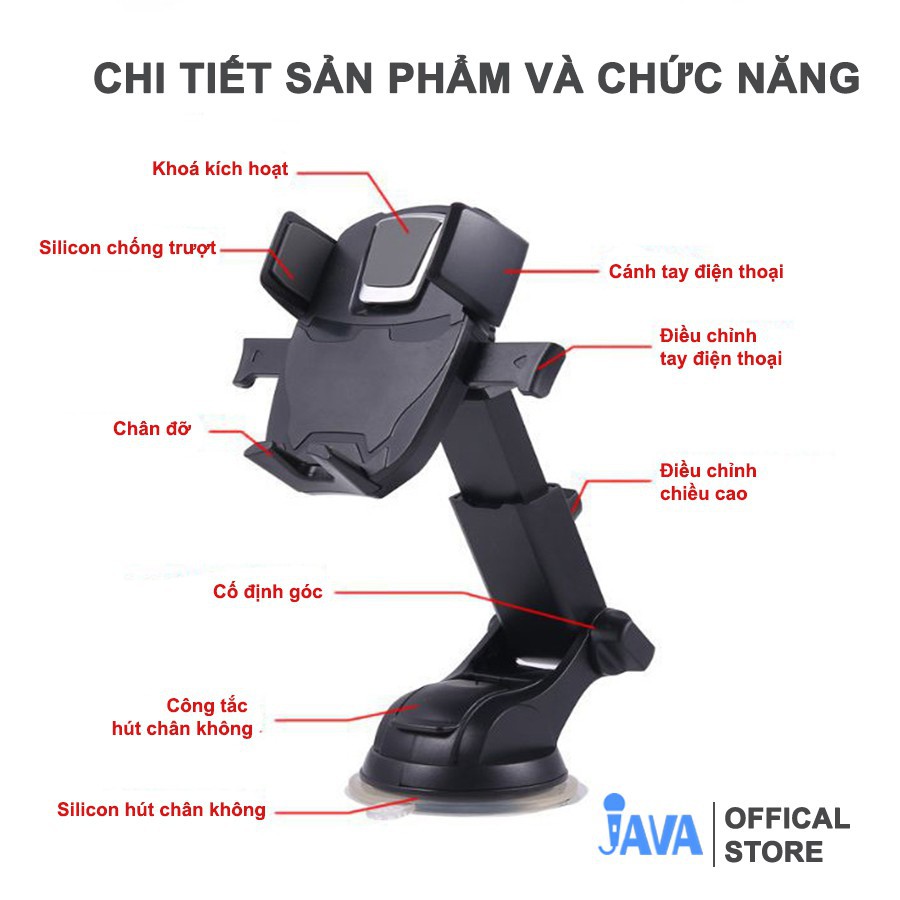[XẢ KHO] Giá Đỡ Kẹp Điện Thoại Cao Cấp Trên Ô Tô - Kéo Dài, Thu Hẹp - Xoay 360 độ | BigBuy360 - bigbuy360.vn