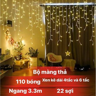 Đèn thả màn xen kẽ 3.3m ngang, 22 sợi thả