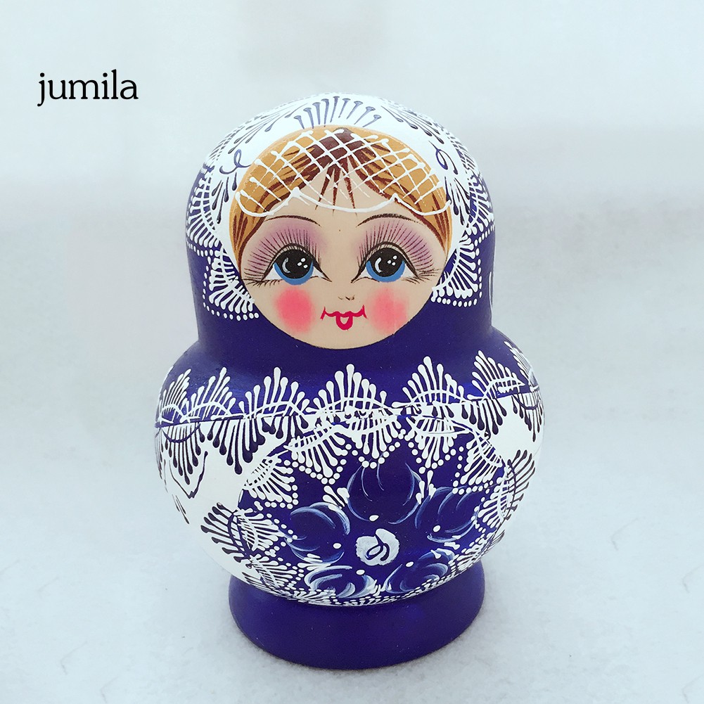 Bộ 10 Búp Bê Nga Matryoshka Bằng Gỗ