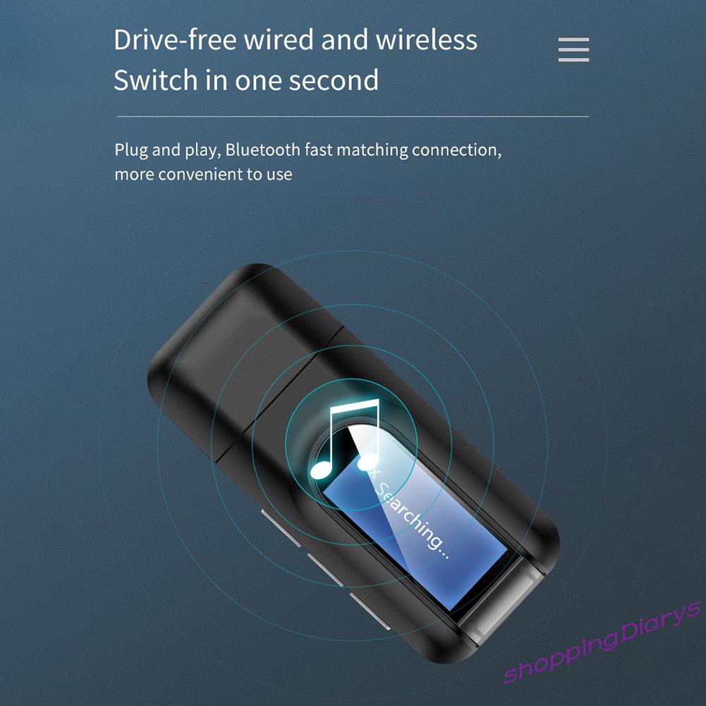 Bộ Thu Phát Âm Thanh Sh Lcd Usb Bluetooth 5.0 Không Dây Jack 3.5mm | BigBuy360 - bigbuy360.vn