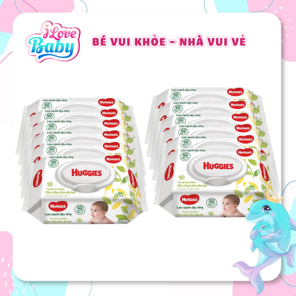 Khăn ướt Huggies 64 Miếng ( Thùng 12 gói)