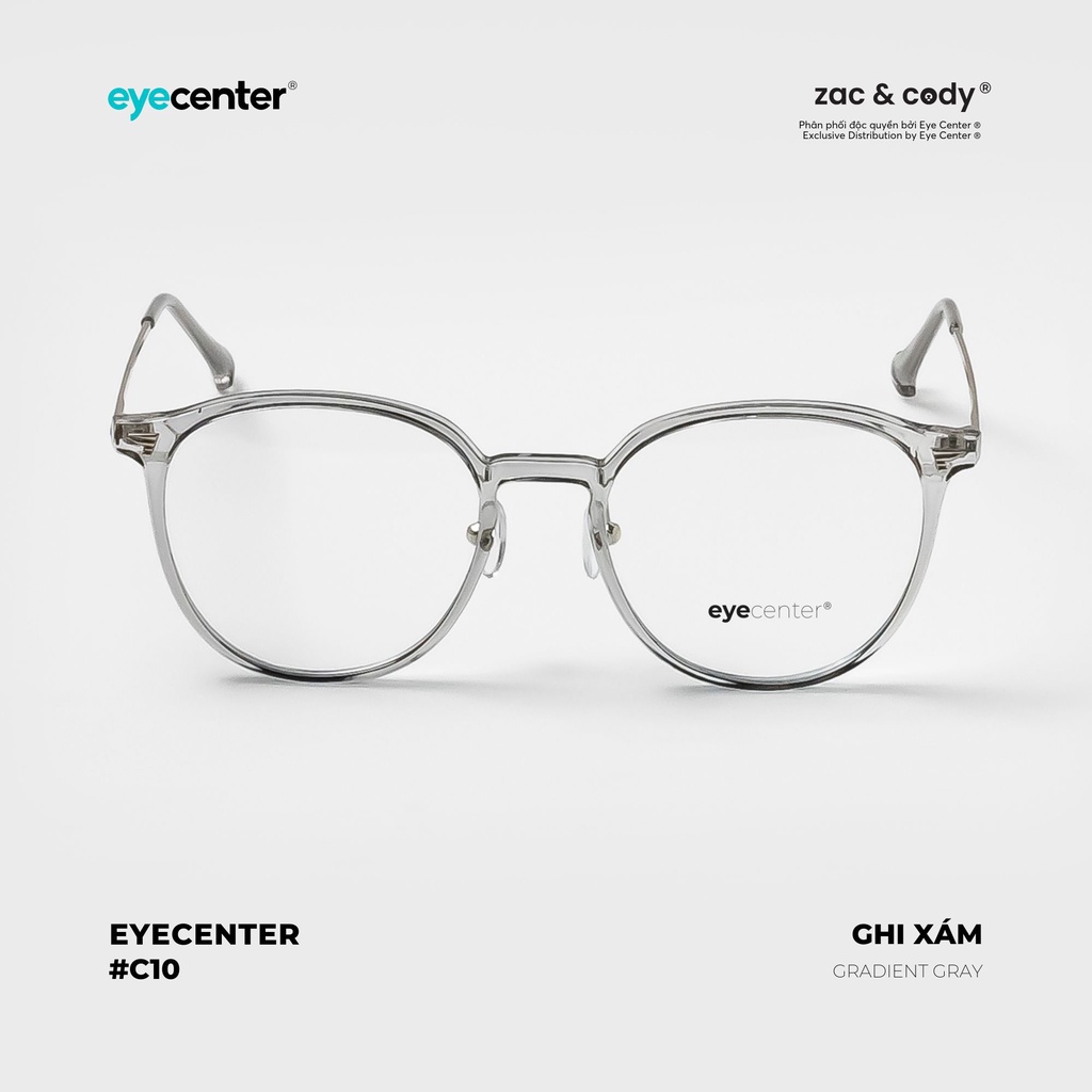 Gọng kính cận nam nữ chính hãng EYECENTER C10S nhựa dẻo phối kim loại chống gãy nhập khẩu by Eye Center Vietnam
