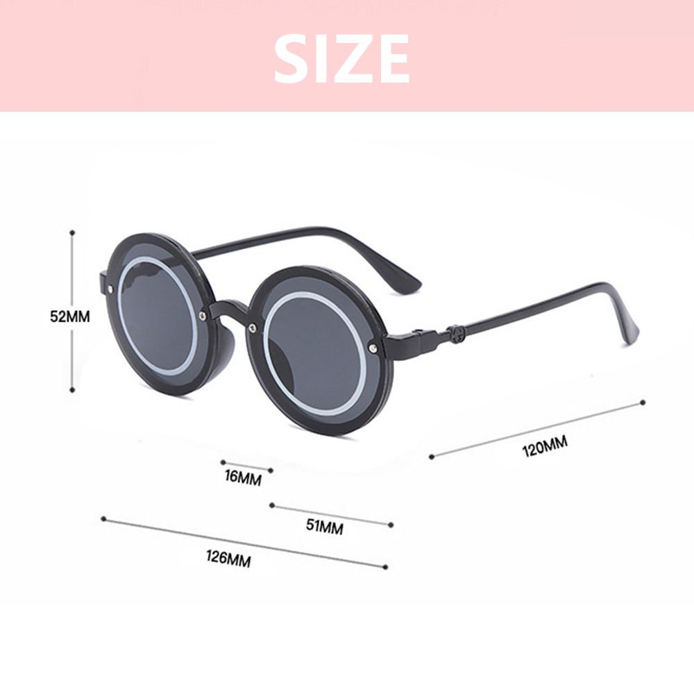 Kính mát tròn chống nắng phân cực mặt tròn cổ điển dễ thương cho bé