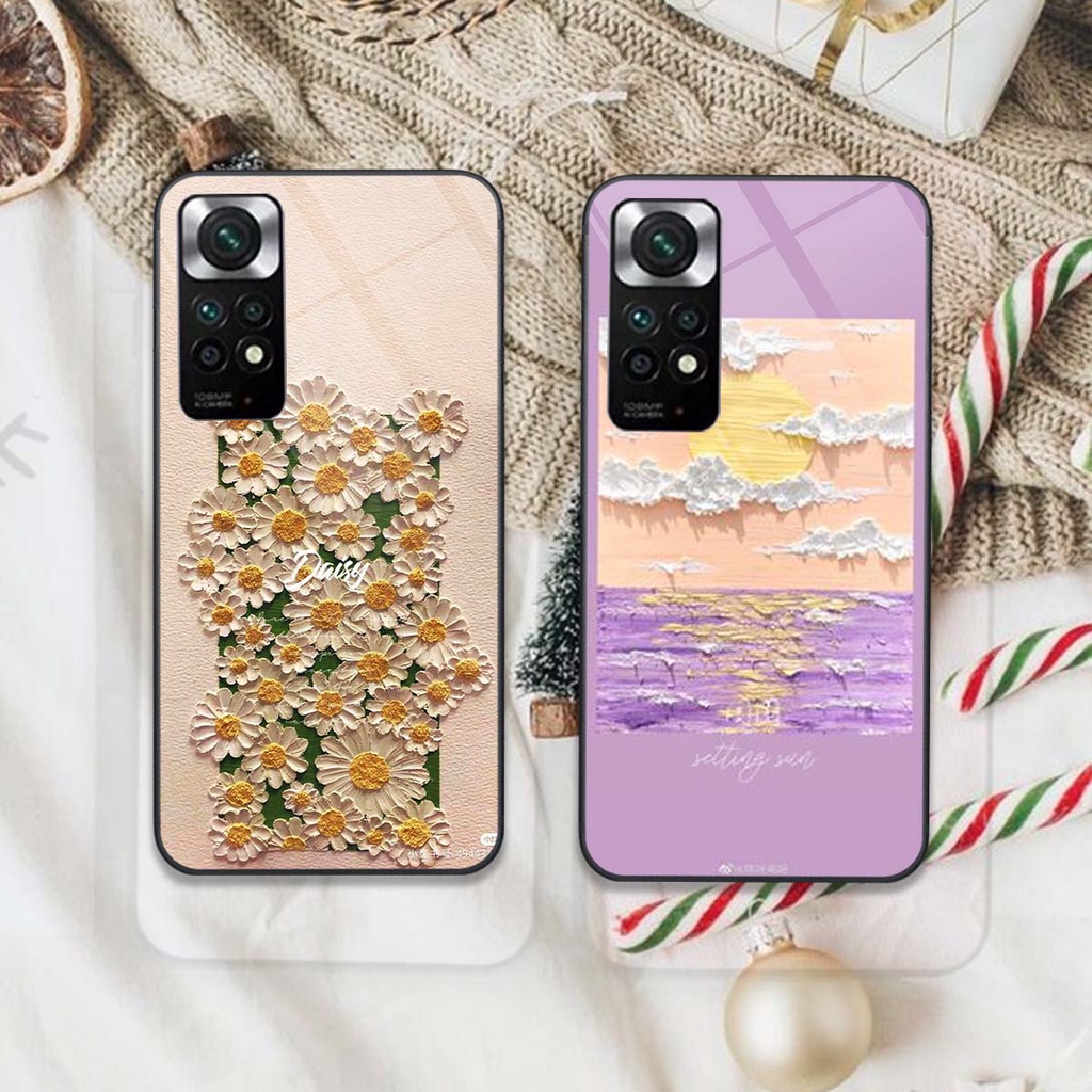 Ốp lưng kính cường lực Redmi note 11 4G / Note 11s bộ hình thiên nhiên dịu dàng . Vỏ lưng Xiaomi cao cấp LOẠI 1