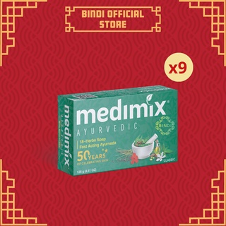 Set 9 xà phòng Medimix 18 loại thảo dược 125g bánh Tặng 1 xà phòng thumbnail