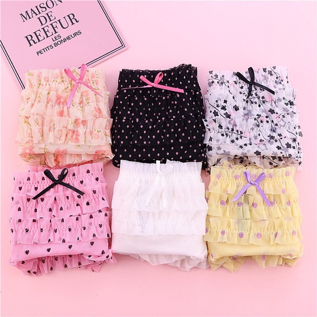 Quần lót ren tầng hoạ tiết siêu xinh gợi cảm cho nữ [cho chọn màu