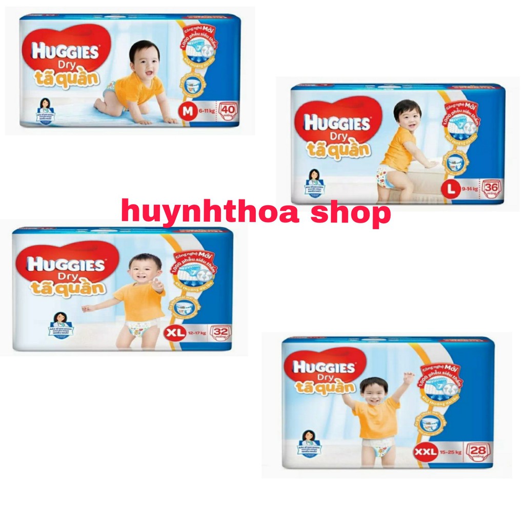 [ĐỦ SIZE] Tả Quần Huggies Đại M40/L36/XL32/XXL28