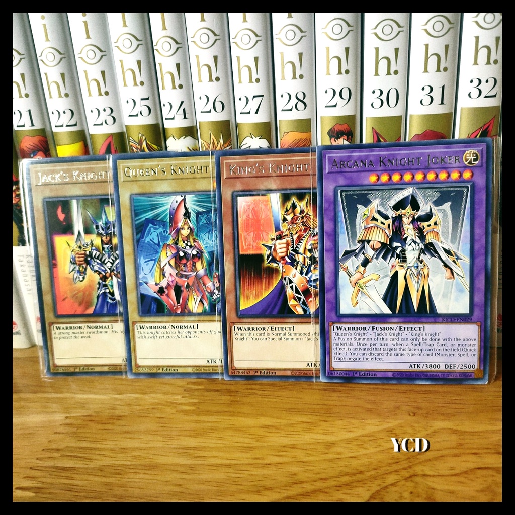 Thẻ bài yugioh chính hãng set knight JQK và thể Dung hợp - Rare