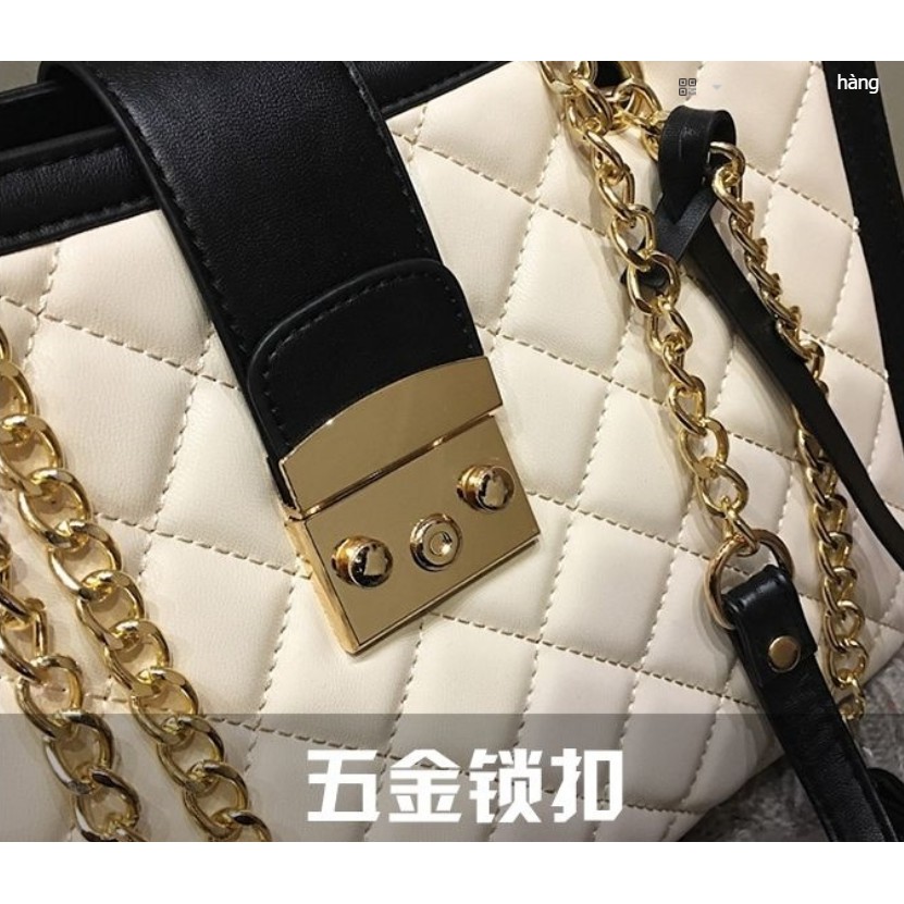 D190 Túi xách bản to dây xích kiểu dáng sang chảnh