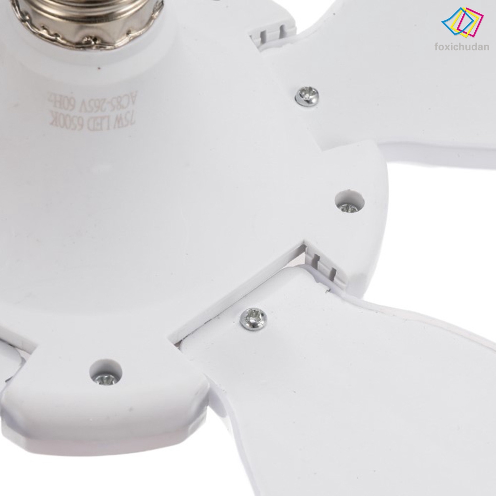 FCD☆ LED Garage Light Bulbs Deformable 5-Blades Ceiling Fixture Light Foldable Workshop Lamp