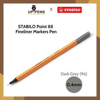 Bút line Stabilo Point 88 Fineliner Makers Pen - Màu xám đậm (Dark Grey)