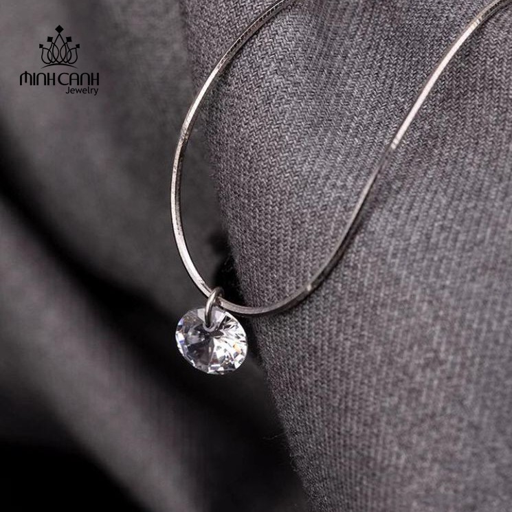 Dây Chuyền Bạc Loại Mảnh Viên Đá Nhỏ - Minh Canh Jewelry