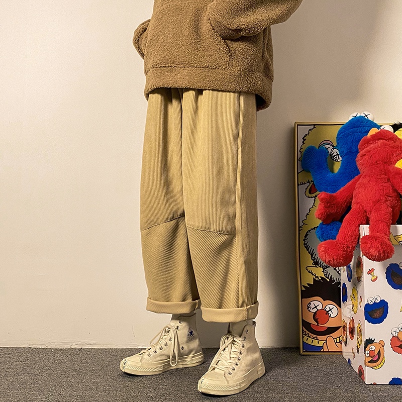 Quần ống rộng Màu Trơn Thời Trang Dành Cho Nam Size L-8XL