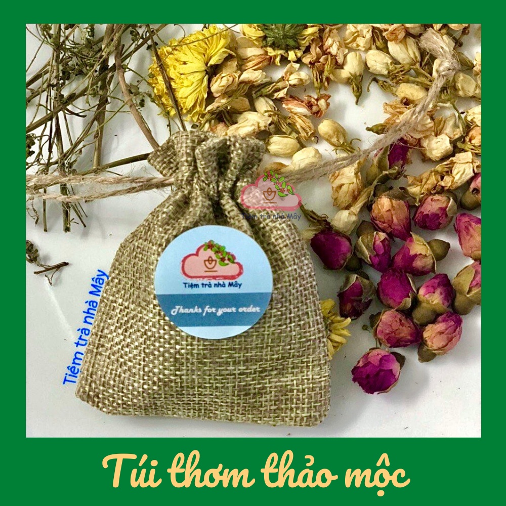 [HANDMADE] Túi thơm hoa khô thiên nhiên túi cói handmade mùi thảo mộc treo tủ quần áo, xe ô tô, thơm phòng,...