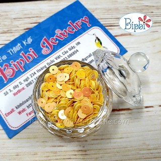 Kim sa 4mm đính quần áo màu vàng tươi