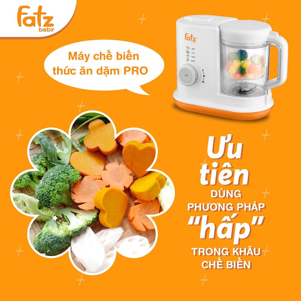 Máy chế biến thức ăn dặm Fatzbaby Pro 1-2-3 FB9615-19-20SL