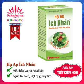 ✅ [CHÍNH HÃNG] Hạ Áp Ích Nhân – Hỗ trợ điều hòa và hạ huyết áp, ngừa tai biến, đột quỵ, huyết áp cao, mất ngủ