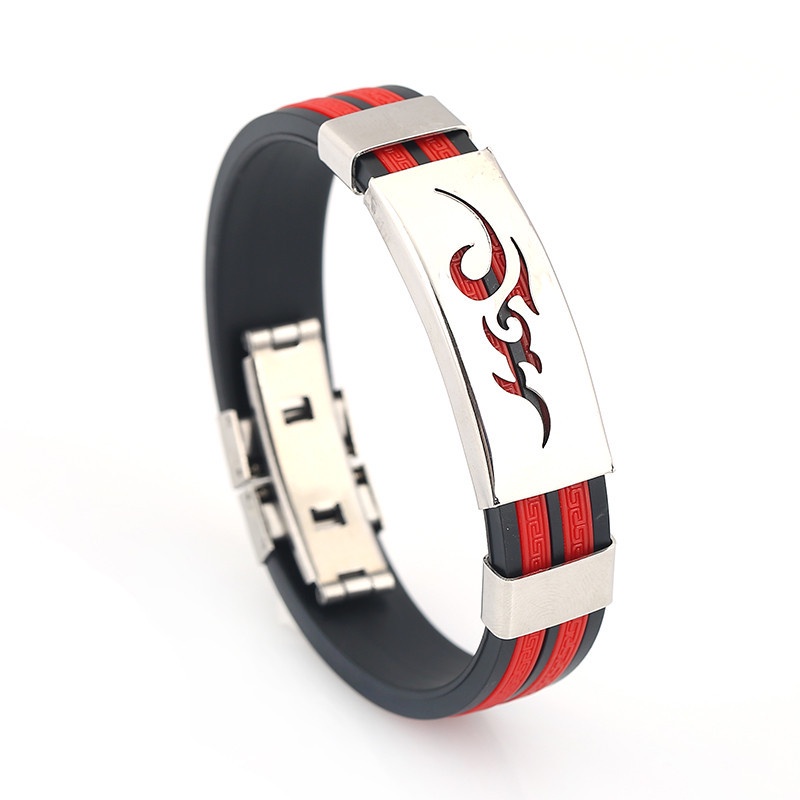 Vòng tay nam nữ,unisex thời trang cá tính thể thao, silicone nhiều màu sắc có họa tiết theo phong cách hottrend (VT-06)