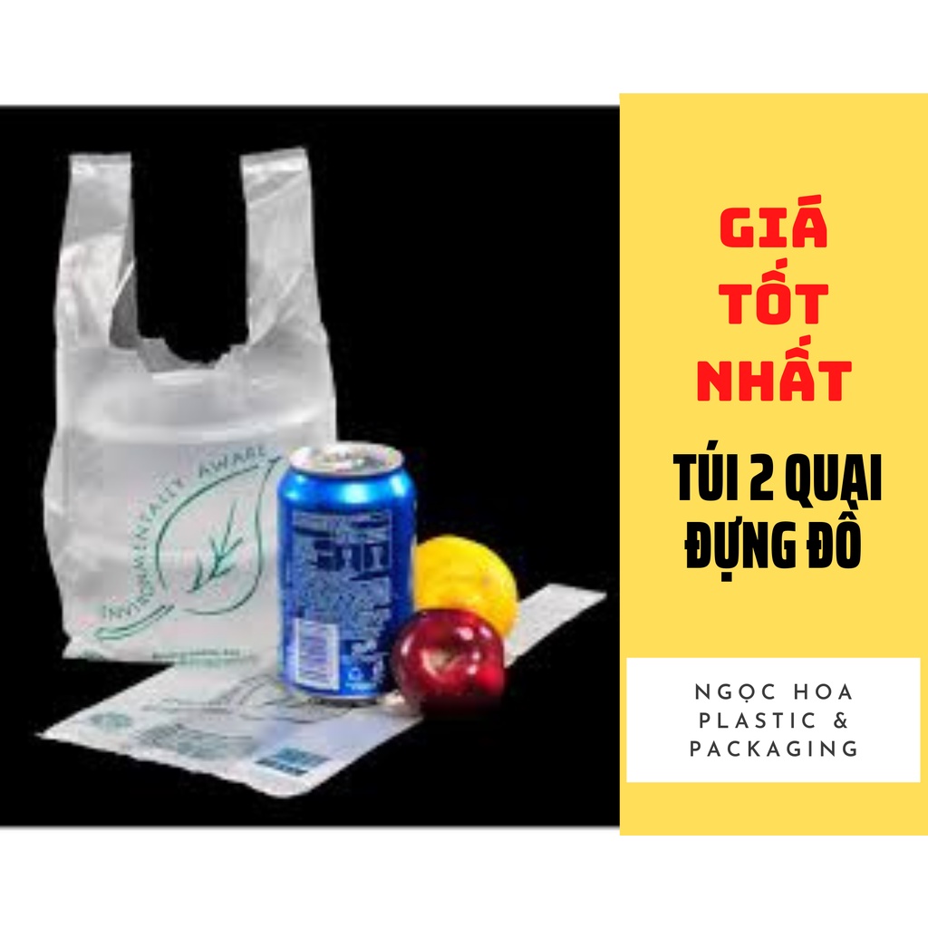 Túi nilon hai quai siêu thị - Túi xốp LOẠI 1 (không mùi)