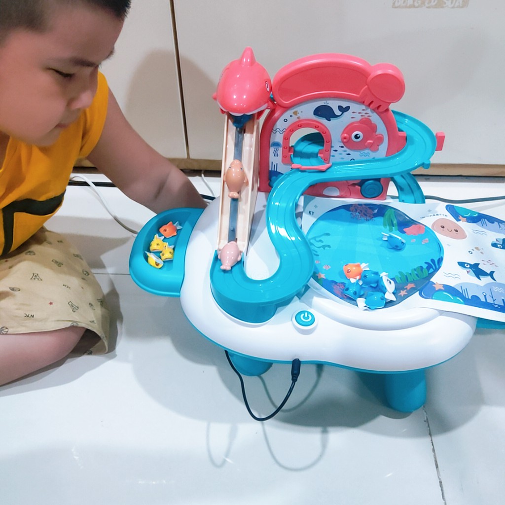 Đồ chơi Câu cá Đại Dương Cầu Trượt Có thể Đổ nước thật