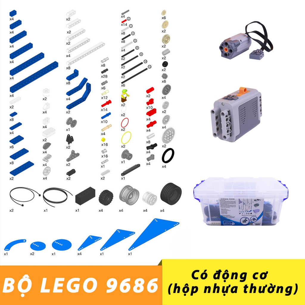 Lego 9686 đồ chơi lắp ráp kỹ sư cơ khí kèm sách hướng dẫn đồ chơi giáo dục phát triển tư duy