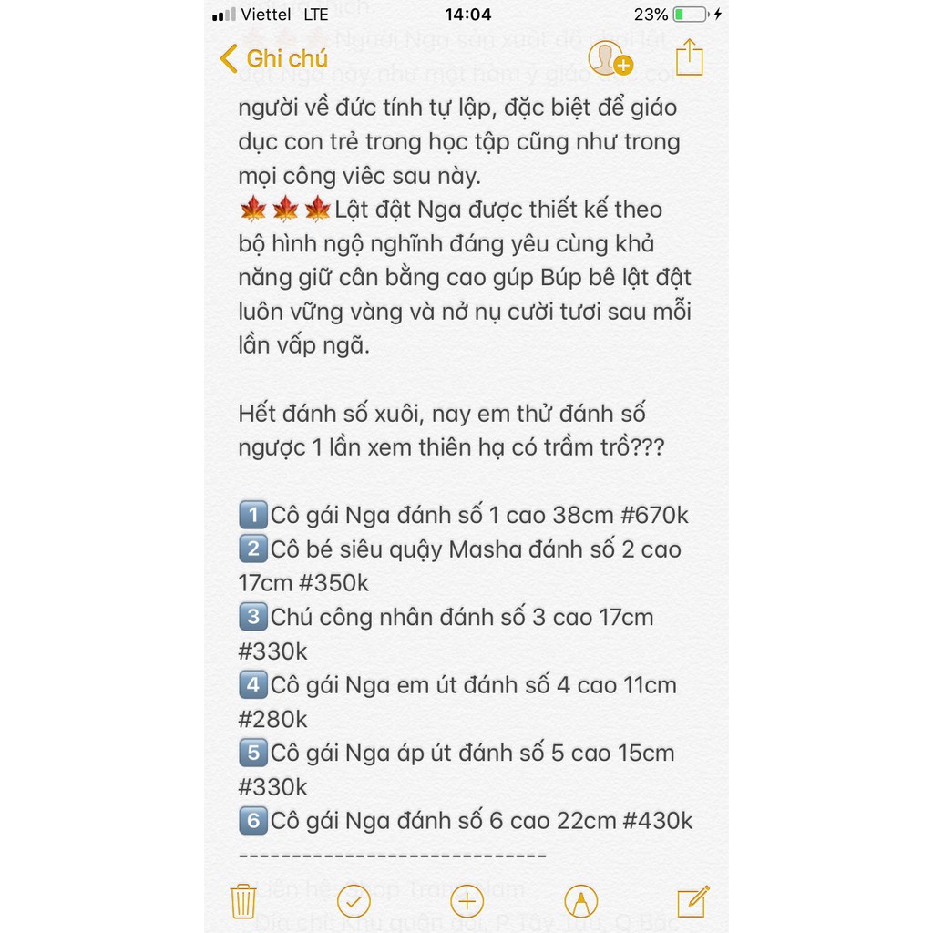 Lật đật Nga chính hãng 6 mẫu