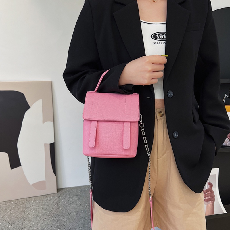 IELGY Túi Đeo Vai Màu Sắc Trơn Phong Cách Hàn Quốc Thời Trang Cho Nữ