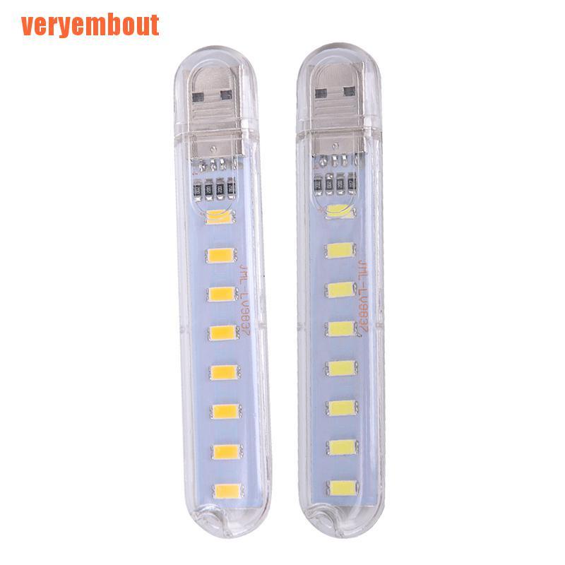 Đèn Led Mini 5v 8 Bóng Cổng Usb Gắn Máy Tính Di Động Tiện Dụng