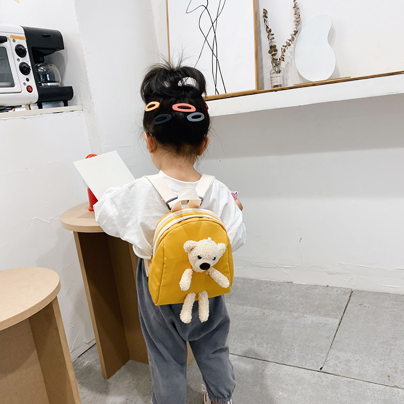 Balo mini gắn gấu bông phong cách Hàn Quốc dễ thương