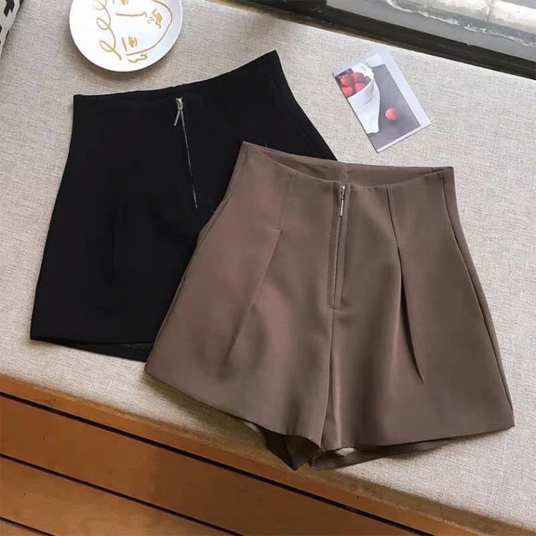 [AMANDA]QUẦN SHORT khoá trước cạp liền siêu hot-[AMANDA]