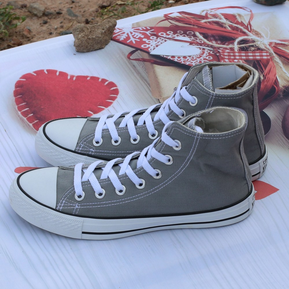 Giày AllStar Classic Màu Xám Cổ Cao Nam