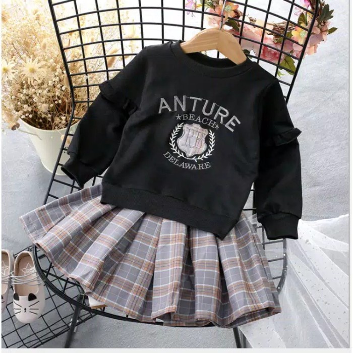 Bộ Áo SWEATER Phối Chân Váy Thiết Kế Dễ Thương Cho Bé Gái Từ 1-6 Tuổi - 13 (5-6 Tuổi)