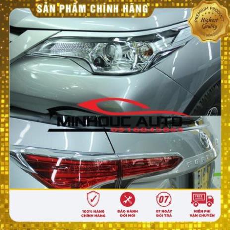 FREE SHIP - Ốp đèn pha và hậu xe FORTUNER 2017-2020 nhựa ABS mạ crom sáng bóng, cao cấp