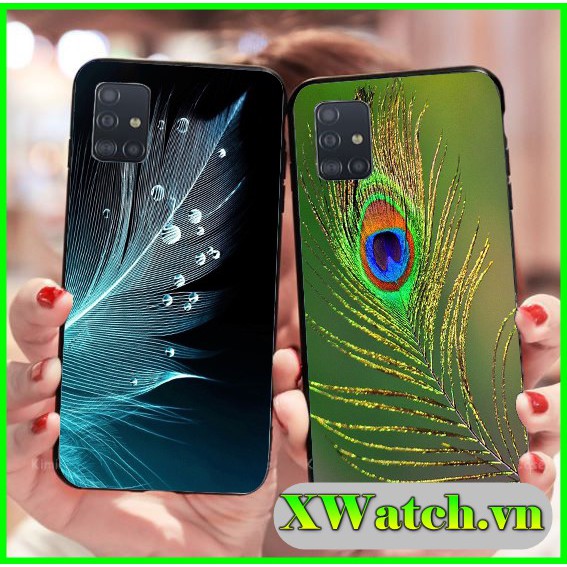 Ốp lưng phủ bóng Oppo A52 A53 A92 A93 Reno 3 Reno 3 pro Reno 4 Reno 4 pro Reno 2F Reno 5 Lông vũ