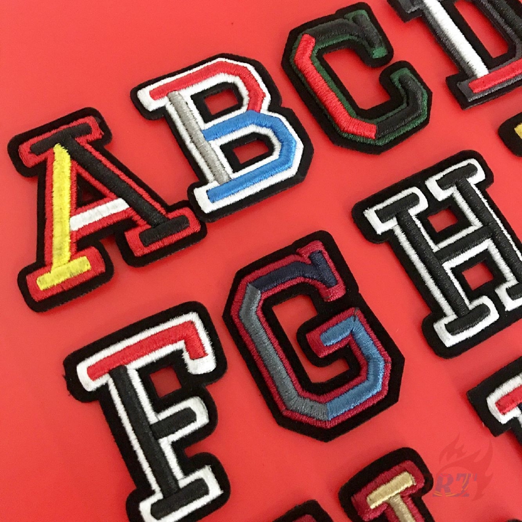 ☸ 3D Multicolor Letter Patch ☸ 1Pc Diy Sew On Patch Apparel Applique