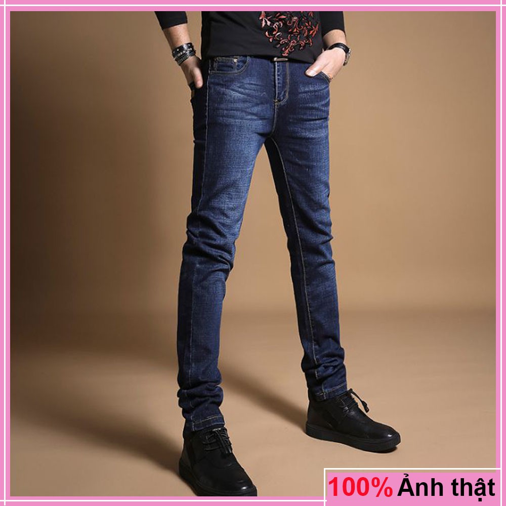 Quần jean nam trơn ⛔FREE SHIP⛔ Quần bò nam dáng côn 3 màu