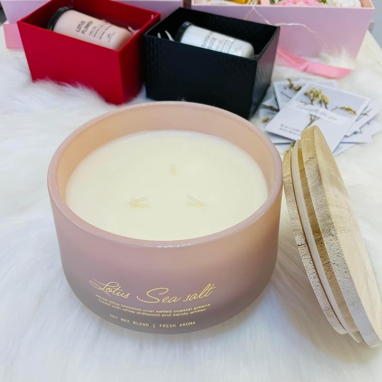 [7 mùi - 3 bấc] Nến thơm phòng cao cấp MANOR CANDLE, bộ sưu tập hoa cỏ size lớn