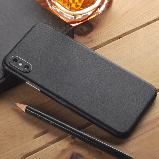 Decal dán lưng vân da cao cấp FULL viền cho các dòng iphone