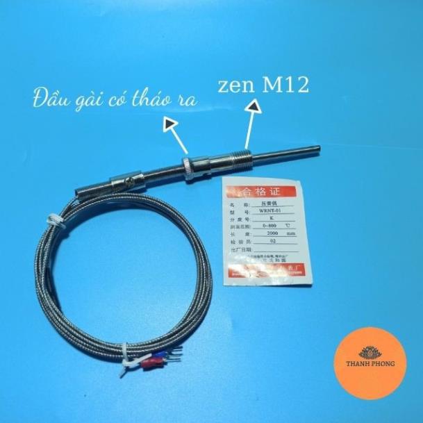 Dây Cảm Biến Can Nhiệt K Đầu Gài Zen 12 WRNT-01 Đủ Kích Thước