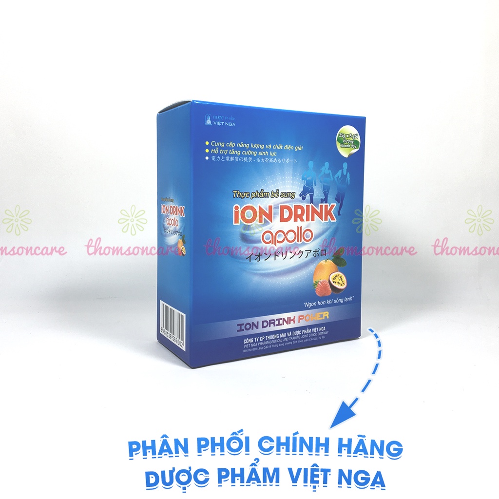 Nước điện giải ion drink powder Oresol hộp 5 gói vị chanh leo Orezol - Bù nước khi ốm sốt, chơi thể thao