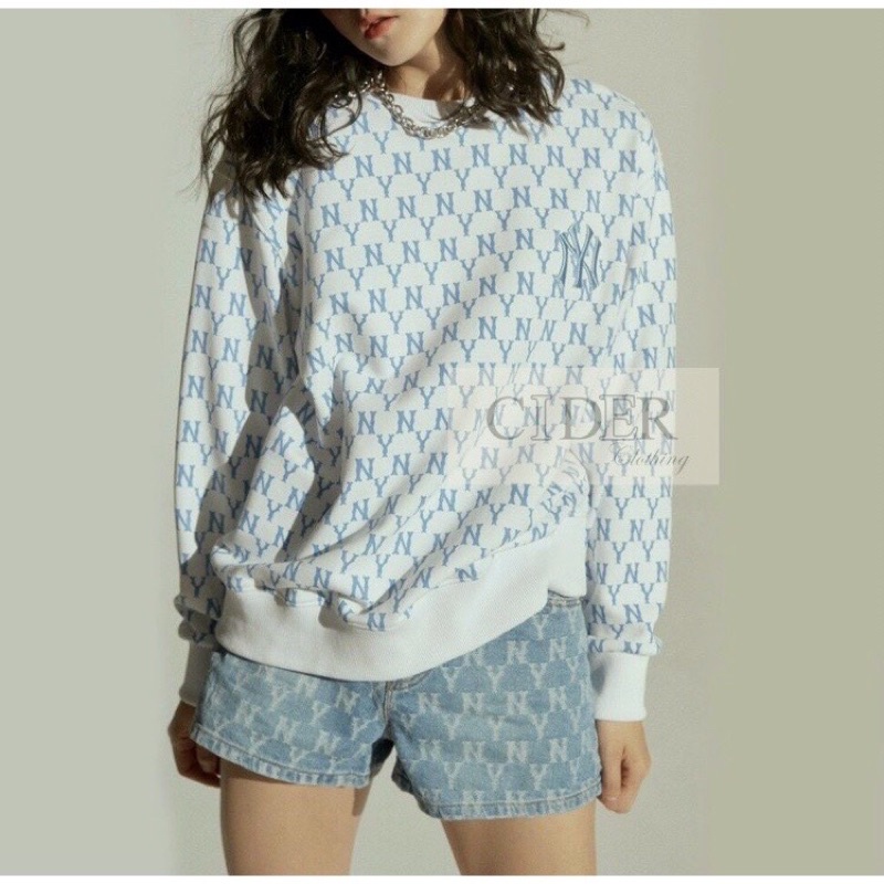 Áo sweater MLB hoạ tiết NY