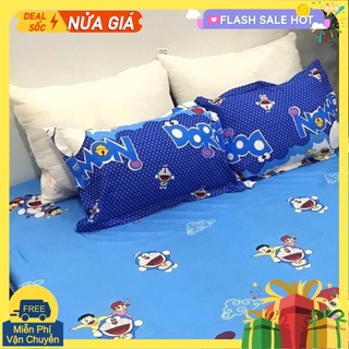 Vỏ gối nằm được chọn mẫu trên bài đăng,Vải cotton poly,nhiều mẫu,doremon nobita