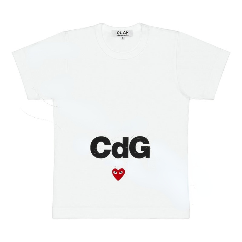 Áo Thun Tay Ngắn Cổ Tròn In Chữ Cdg Kawakubo Rei play Hợp Thời Trang Cho Nam Và Nữ