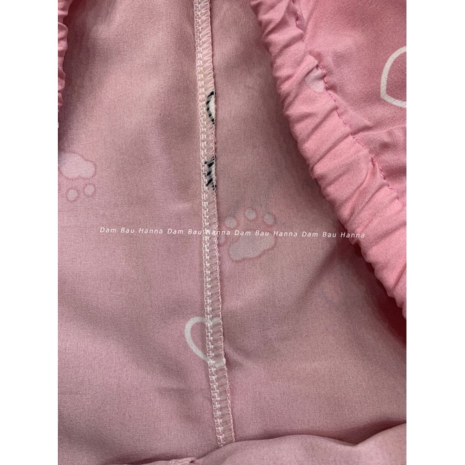 [HANNA] Đồ bộ bầu free size 40-70kg quần lửng mặc ở nhà vải lụa mango cao cấp thoáng mát không nhăn có thun điều chỉnh