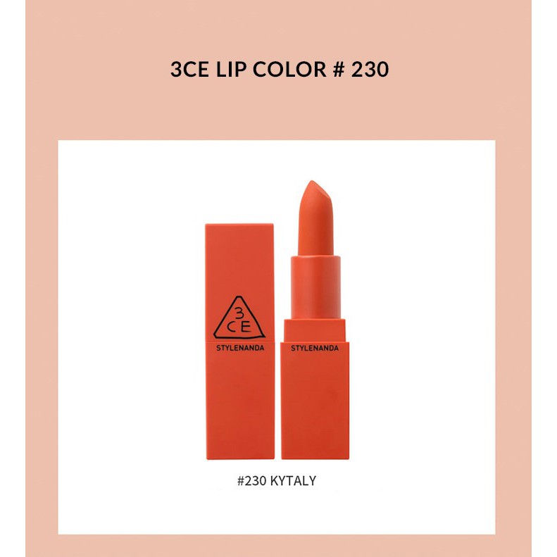 Son Thỏi 3ce Lip Color Matte 229 230 231 Shopee Việt Nam
