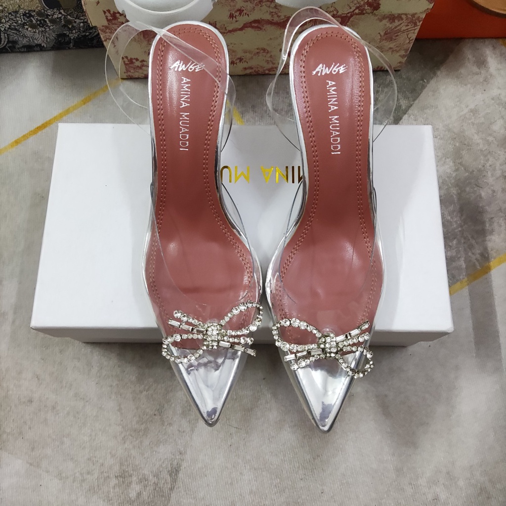 Không thể tái tạo được! Amina MUADDI Betty Hộp Đựng Kính Pha Lê PVC Bơm-No 7.5 CM