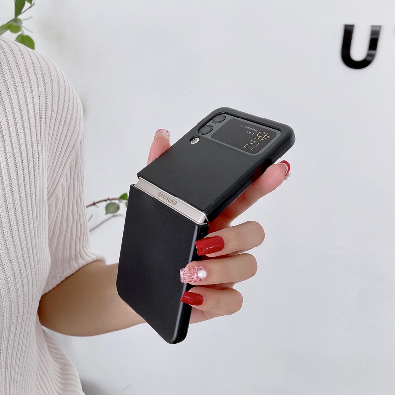 Ốp Điện Thoại PC Cứng Nhám Siêu Mỏng Trong Suốt Chống Dấu Vân Tay Cho Samsung Galaxy Z Flip5 Flip4 Flip3