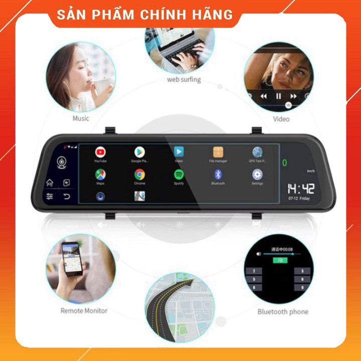 Camera hành trình gương ô tô cao cấp Phisung Z55 màn hình 12 inch, 4G, Wifi, GPS SM | BigBuy360 - bigbuy360.vn