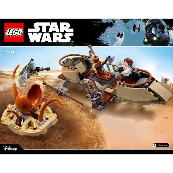 Lego Star Wars 75174 - Bộ xếp hình Lego Tàu tẩu thoát sa mạc