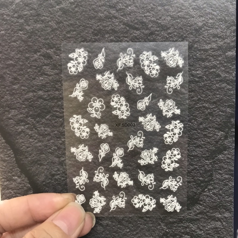 Sticker dán móng hoa lá 5d-hình dán nail